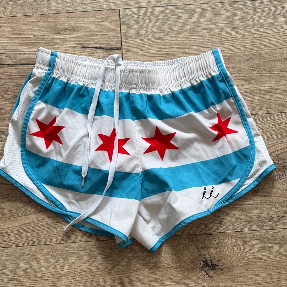 Chi Chi Sport Chicago Marathon City Flag Running Shorts XS